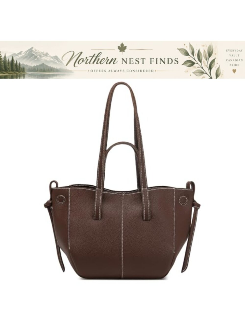 Vegan Leather Retro Shoulder Bag Tote Handbag for Women